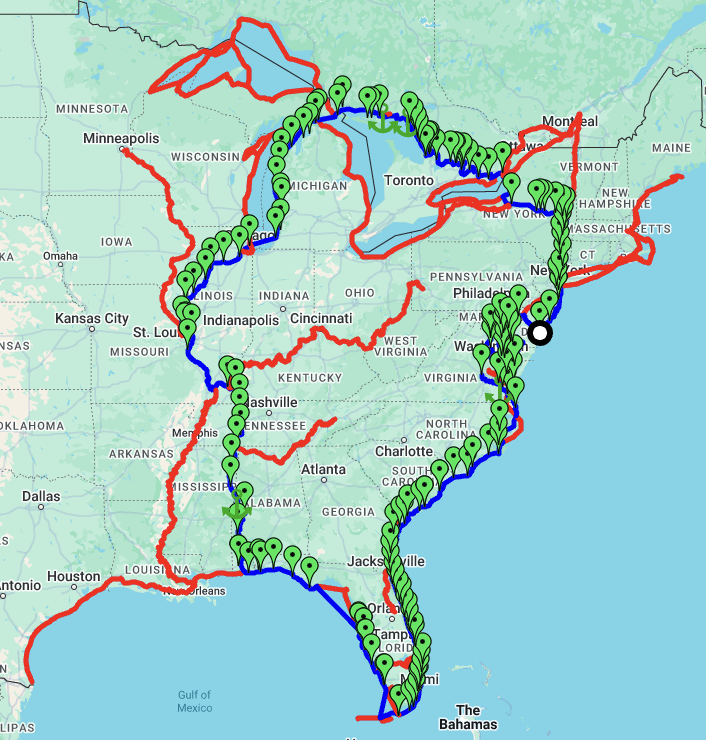 17,000 miles of waterways